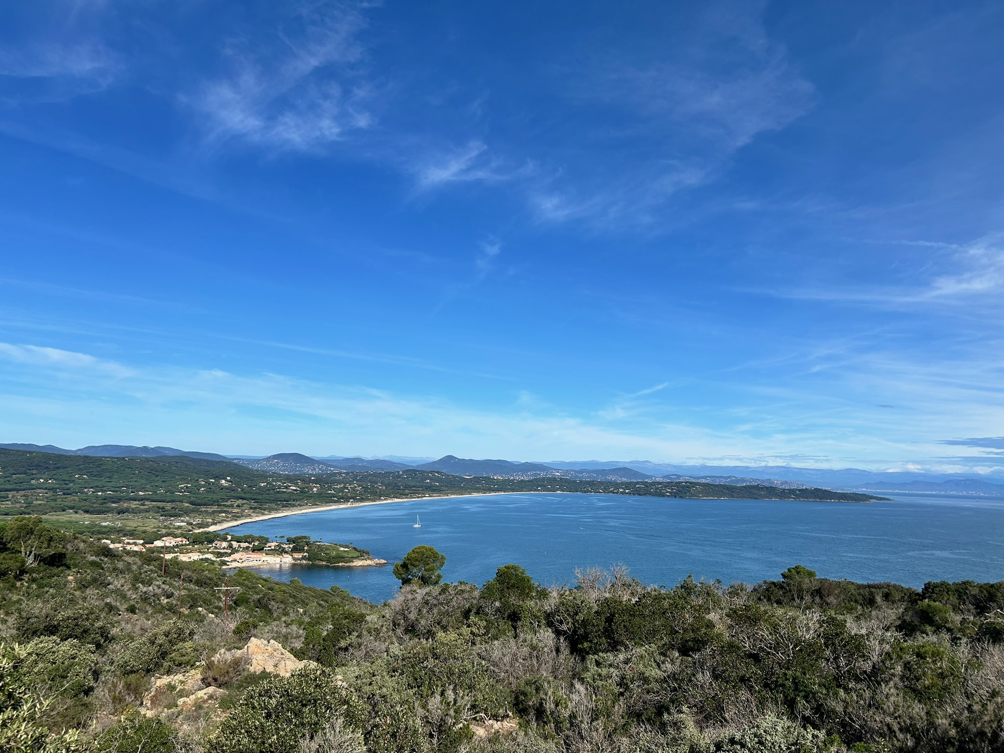 Aerial view of the Baie de Pampelonne