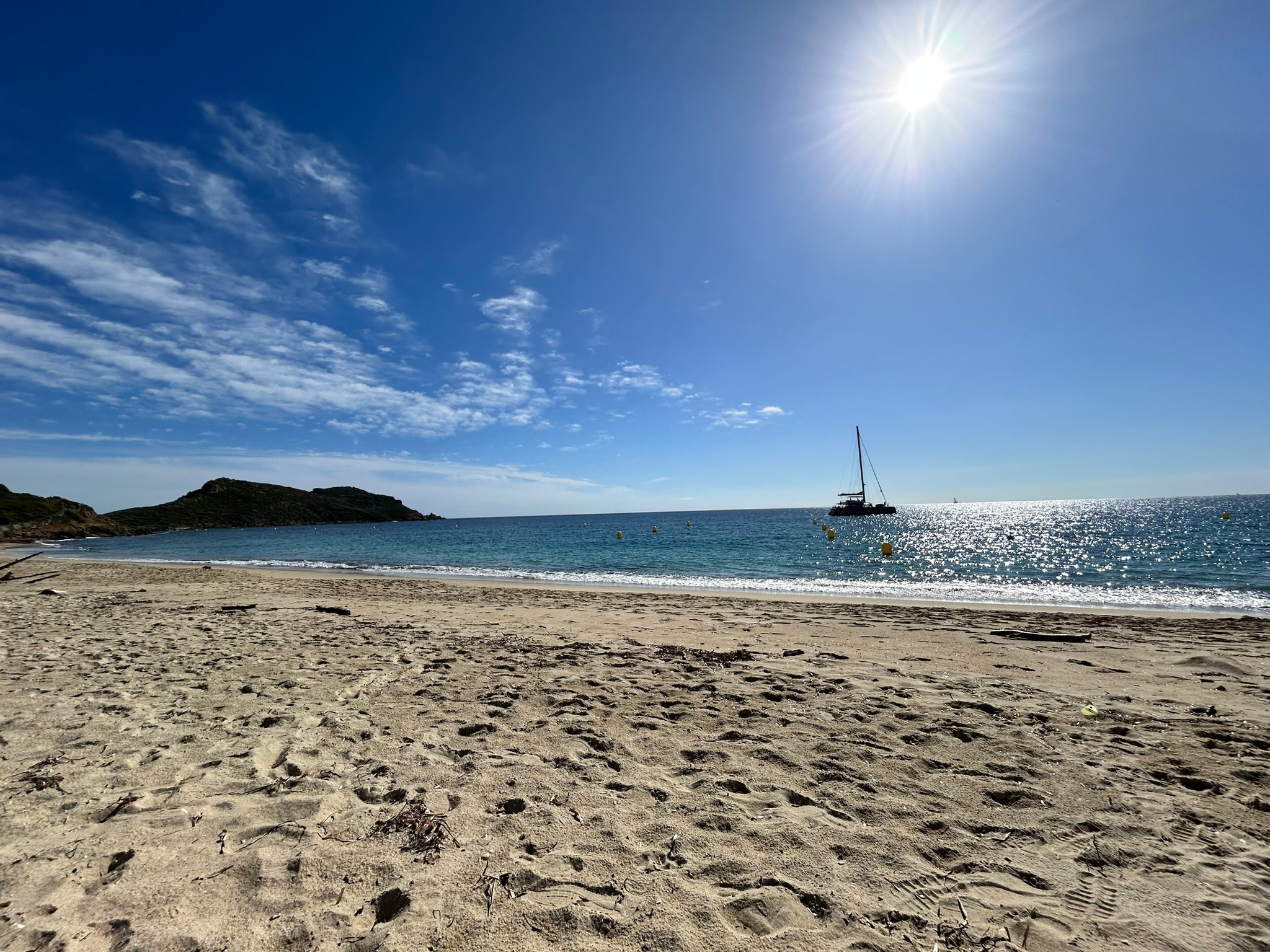 Fine golden sand at Pampelonne beach