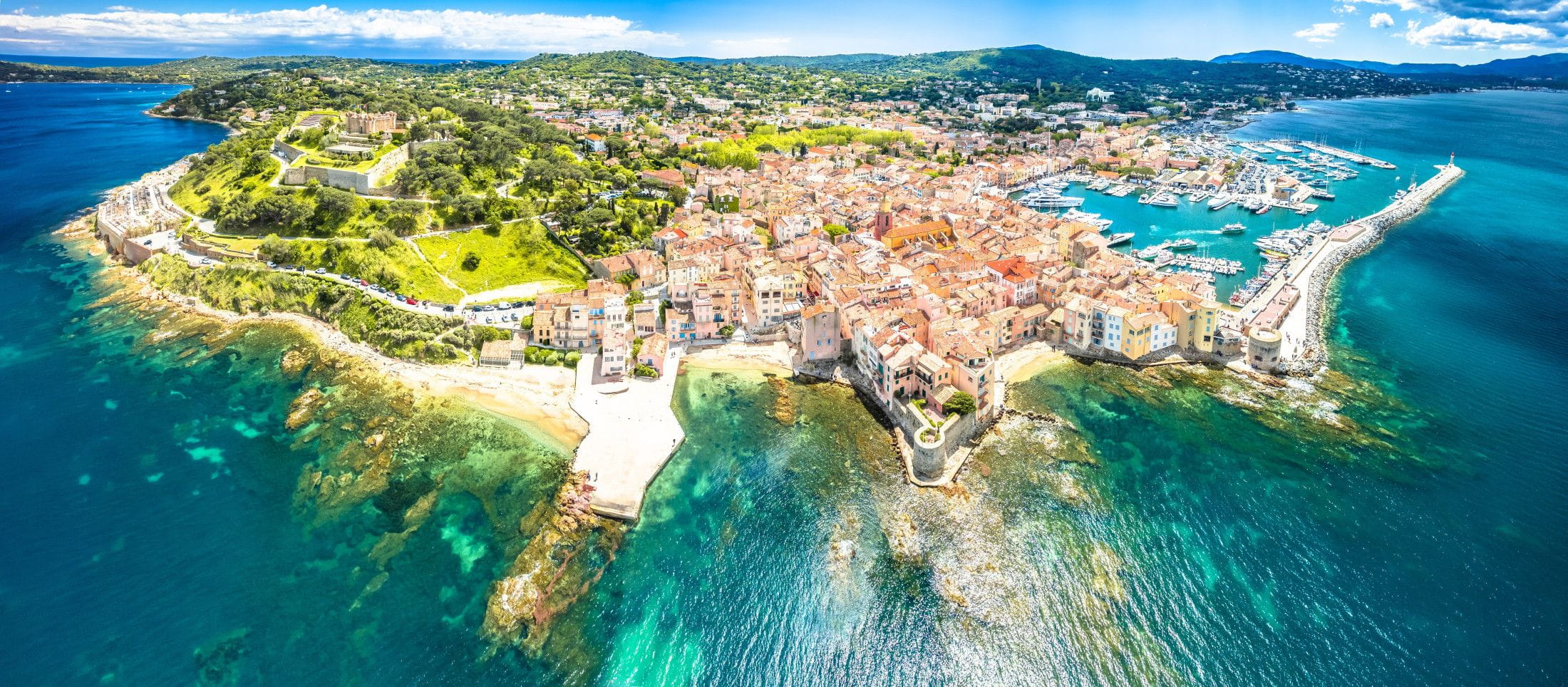 Saint-Tropez old town by day